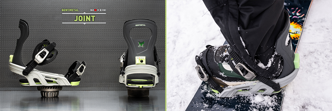 Bent Metal Joint Snowboard Bindings